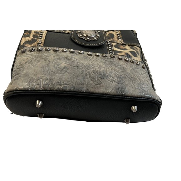 Studded Leopard Print Women's Bag - Picture 8 of 12